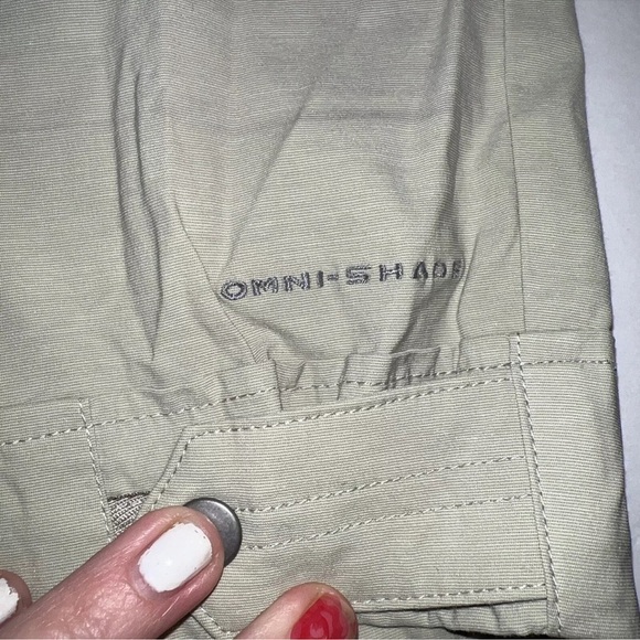 Columbia Womens Omni-shade Titanium Hiking Trail Khaki 5” Shorts 10 - Picture 5 of 10
